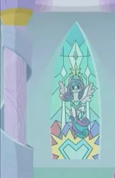 Size: 347x535 | Tagged: safe, derpibooru import, screencap, princess flurry heart, pony, the last problem, older, older flurry heart, stained glass
