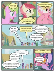 Size: 612x792 | Tagged: safe, artist:newbiespud, derpibooru import, edit, edited screencap, screencap, apple bloom, daisy, flower wishes, fluttershy, lily, lily valley, pinkie pie, rainbow dash, rarity, roseluck, twilight sparkle, zecora, earth pony, pegasus, pony, unicorn, zebra, comic:friendship is dragons, bridle gossip, cloak, clothes, comic, dialogue, ear piercing, earring, female, filly, flower, flower in hair, flower trio, jewelry, mare, neck rings, piercing, screencap comic, shocked, the horror, unicorn twilight