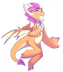 Size: 1756x1997 | Tagged: artist:1an1, cute, derpibooru import, dragon, dragoness, female, safe, simple background, smiling, smolder, smolderbetes, solo, white background