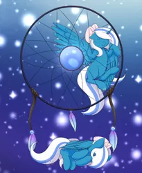 Size: 2286x2794 | Tagged: safe, artist:nekoremilia1, derpibooru import, oc, oc:fleurbelle, alicorn, pony, alicorn oc, bow, cute, dreamcatcher, feather, female, hair bow, horn, mare, night, sleeping, wings