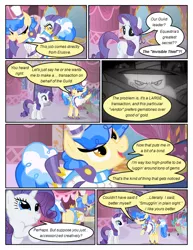 Size: 612x792 | Tagged: safe, artist:newbiespud, derpibooru import, edit, edited screencap, screencap, rarity, sapphire shores, pony, comic:friendship is dragons, clothes, comic, dialogue, eyes closed, female, hat, hoof shoes, lidded eyes, makeup, mare, raised hoof, screencap comic, top hat