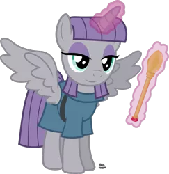 Size: 1501x1545 | Tagged: safe, artist:anime-equestria, derpibooru import, maud pie, alicorn, pony, alicornified, clothes, cute, dress, eyeshadow, female, horn, magic, makeup, mare, maudabetes, maudicorn, race swap, rock, smiling, solo, staff, when she smiles, wings