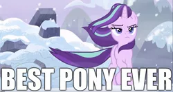 Size: 1917x1031 | Tagged: badass, best pony, caption, derpibooru import, edit, edited screencap, image macro, safe, screencap, starlight glimmer, starlight glimmer in places she shouldn't be, text, the ending of the end, walking away