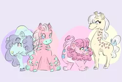 Size: 1800x1200 | Tagged: artist:jinbesan, creamsicle, derpibooru import, g1, kingsley, pony friends, safe, spunky, zig zag