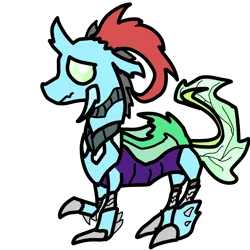 Size: 3000x3000 | Tagged: alternate design, artist:thepowerbeast, changedling, changeling, curved horn, derpibooru import, horn, oc, oc:coaclyx, safe, unofficial characters only