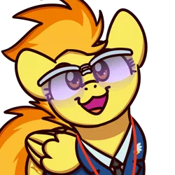 Size: 1000x1000 | Tagged: safe, alternate version, artist:sugar morning, derpibooru import, spitfire, pegasus, pony, bust, cat face, cat smile, clothes, cute, cutefire, female, looking at you, mare, open mouth, simple background, smiling, smiling at you, solo, sugar morning's smiling ponies, transparent background, uniform