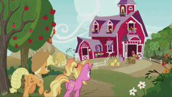 Size: 640x360 | Tagged: safe, derpibooru import, screencap, applejack, big macintosh, little mac, luster dawn, sugar belle, earth pony, pony, unicorn, the last problem, animated, aunt and nephew, aunt applejack, colt, cuddling, family, father and child, father and son, female, gif, hug, male, mare, mother and child, mother and son, older, older big macintosh, shipping, spoiler, stallion, straight, sugarmac, sweet apple acres