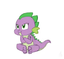 Size: 705x645 | Tagged: angry, artist:carnifex, baby, baby dragon, barb, barbabetes, cute, derpibooru import, dragon, female, grumpy, madorable, pouting, rule 63, rule63betes, safe, spike
