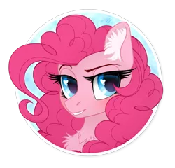 Size: 1990x1910 | Tagged: safe, artist:vird-gi, derpibooru import, pinkie pie, pony, bust, chest fluff, cute, diapinkes, ear fluff, heart eyes, portrait, solo, wingding eyes