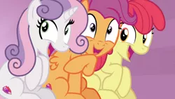 Size: 1920x1080 | Tagged: safe, derpibooru import, screencap, apple bloom, scootaloo, sweetie belle, earth pony, pegasus, pony, unicorn, growing up is hard to do, cutie mark, cutie mark crusaders, excited, female, mare, older, older apple bloom, older cmc, older scootaloo, older sweetie belle, the cmc's cutie marks