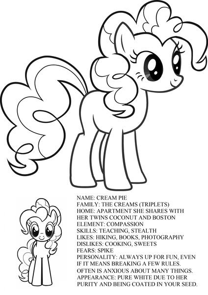 Size: 2312x3272 | Tagged: suggestive, derpibooru import, oc, oc:cream pie, unofficial characters only, pony, female, not pinkie pie, recolored hoers, reference sheet, stealth pun
