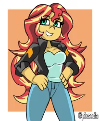 Size: 2080x2496 | Tagged: safe, artist:pixsoda, derpibooru import, sunset shimmer, equestria girls, clothes, solo