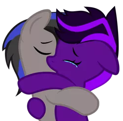 Size: 1006x990 | Tagged: safe, artist:kiodima, derpibooru import, oc, oc:gamebrony, oc:kioshka, pony, crying, hug, simple background, transparent background, vector