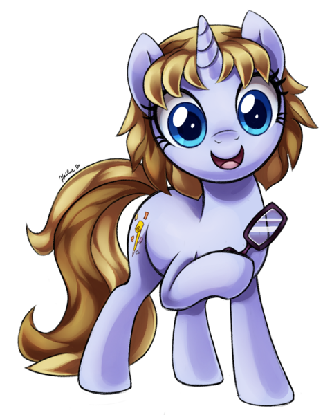 Size: 720x900 | Tagged: safe, artist:heilos, derpibooru import, oc, pony, unicorn, glasses, solo