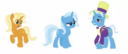 Size: 1280x550 | Tagged: safe, artist:cheerful9, derpibooru import, jack pot, sunflower spectacle, trixie, pony, family, female, jacktacle, male, shipping, straight, trixie's family, trixie's parents