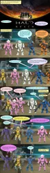 Size: 800x2758 | Tagged: safe, artist:dracostarcloud, derpibooru import, edit, edited screencap, screencap, human, pony, comic:friendship is dragons, armor, barely pony related, collaboration, comic, crossover, dialogue, gun, halo, implied applejack, implied fluttershy, implied mane six, implied pinkie pie, implied rainbow dash, implied rarity, implied twilight sparkle, irl, photo, screencap comic, space, toy, weapon