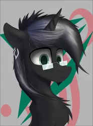 Size: 1700x2300 | Tagged: safe, artist:observerdoz, derpibooru import, oc, oc:doz, unofficial characters only, pony, unicorn, bust, portrait