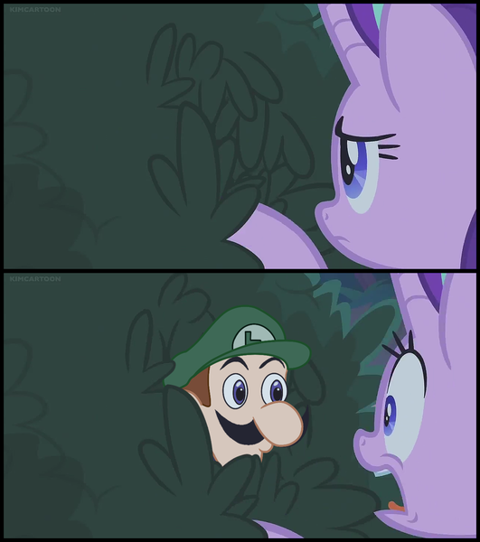 Size: 1298x1467 | Tagged: safe, derpibooru import, edit, edited screencap, screencap, starlight glimmer, pony, student counsel, luigi, meme, weegee