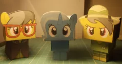Size: 1200x630 | Tagged: a.k. yearling, artist:grapefruitface1, arts and crafts, craft, cubeecraft, daring do, derpibooru import, irl, papercraft, photo, safe, toy, trixie