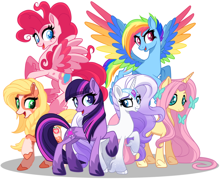 Size: 9264x7540 | Tagged: safe, artist:rosesweety, color edit, derpibooru import, edit, applejack, fluttershy, pinkie pie, rainbow dash, rarity, twilight sparkle, earth pony, pegasus, pony, unicorn, spoiler:g5, applejack (g5), colored, earth pony twilight, fluttershy (g5), g5, mane six, mane six (g5), new design, next generation, pegasus pinkie pie, pinkie pie (g5), png, race swap, rainbow dash (g5), rarity (g5), twilight sparkle (g5), unicorn fluttershy, update