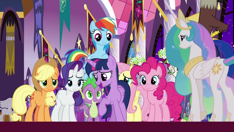 1706841 - alicorn, applejack, derpibooru import, discord, dragon,  fluttershy, mane seven, mane six, pinkie pie, pony, princess celestia,  princess luna, rainbow dash, rarity, safe, screencap, spike, the summer sun  setback, twilight sparkle,