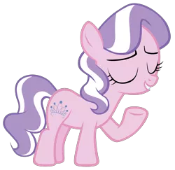 Size: 7000x6810 | Tagged: safe, artist:tardifice, derpibooru import, edit, editor:slayerbvc, vector edit, diamond tiara, earth pony, pony, crusaders of the lost mark, accessory-less edit, female, filly, missing accessory, raised hoof, simple background, solo, transparent background, vector
