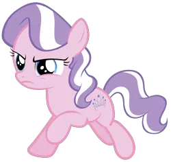 Size: 7000x6610 | Tagged: safe, artist:tardifice, derpibooru import, edit, editor:slayerbvc, vector edit, diamond tiara, earth pony, pony, crusaders of the lost mark, accessory-less edit, female, filly, galloping, missing accessory, simple background, solo, transparent background, vector