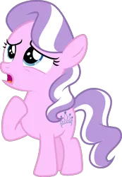 Size: 3000x4343 | Tagged: safe, artist:concordisparate, derpibooru import, edit, editor:slayerbvc, vector edit, diamond tiara, earth pony, pony, crusaders of the lost mark, .svg available, accessory-less edit, female, filly, missing accessory, raised hoof, simple background, solo, the pony i want to be, transparent background, vector