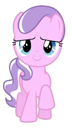 Size: 2800x4997 | Tagged: safe, artist:reginault, derpibooru import, edit, editor:slayerbvc, vector edit, diamond tiara, earth pony, pony, .svg available, accessory-less edit, female, filly, missing accessory, raised hoof, simple background, smiling, solo, transparent background, vector