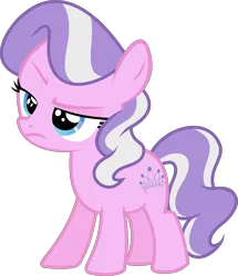 Size: 6256x7259 | Tagged: safe, artist:hourglass-vectors, derpibooru import, edit, editor:slayerbvc, vector edit, diamond tiara, earth pony, pony, the cutie pox, accessory-less edit, female, filly, missing accessory, raised eyebrow, simple background, solo, transparent background, vector