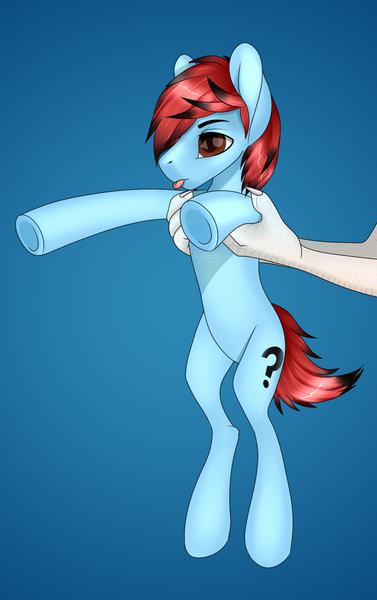 Size: 1037x1652 | Tagged: safe, artist:serafima-aka-sefa, derpibooru import, oc, oc:genka, earth pony, pony, fully shaded, hand, hand on hip, hooves, hooves up, tongue out