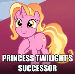 Size: 770x768 | Tagged: safe, derpibooru import, edit, edited screencap, screencap, luster dawn, pony, unicorn, the last problem, caption, cropped, female, headcanon, image macro, implied twilight sparkle, solo, text