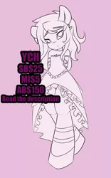 Size: 2500x4000 | Tagged: artist:caoscore, clothes, commission, cute, derpibooru import, lolita fashion, looking at you, panties, semi-anthro, suggestive, underwear, wallflower bush, your character here
