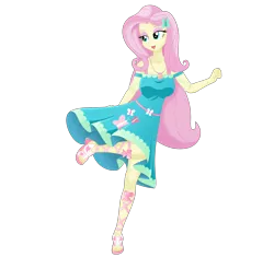 Size: 5000x4923 | Tagged: safe, artist:silvertongue, derpibooru import, fluttershy, bat pony, equestria girls, equestria girls series, adorasexy, beautiful, beautisexy, breasts, busty fluttershy, clothes, cute, dress, feet, flowing hair, flutterbat, geode of fauna, graceful, lidded eyes, magical geodes, majestic, nail polish, open mouth, race swap, raised leg, sandals, schrödinger's pantsu, sexy, shyabetes, simple background, solo, standing, standing on one leg, toenail polish, toenails, toes, transparent background