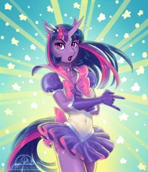 Size: 1152x1332 | Tagged: alicorn, anime, anthro, artist:ladychimaera, clothes, crossover, derpibooru import, female, gloves, magical girl, mare, safe, sailor moon, sailor twilight, solo, twilight sparkle, twilight sparkle (alicorn)