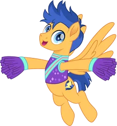 Size: 1392x1500 | Tagged: safe, artist:cloudyglow, derpibooru import, flash sentry, pegasus, pony, 2 4 6 greaaat, cheer you on, equestria girls, equestria girls series, spoiler:eqg series (season 2), cheerleader, cheerleader flash sentry, cheerleader outfit, clothes, cute, diasentres, hooves, male cheerleader, simple background, solo, transparent background