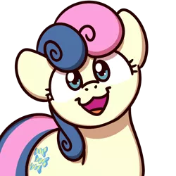 Size: 1000x1000 | Tagged: safe, artist:sugar morning, derpibooru import, part of a set, bon bon, sweetie drops, earth pony, pony, adorabon, bust, cat face, cat smile, cute, female, looking at you, mare, open mouth, simple background, smiling, smiling at you, solo, sugar morning's smiling ponies, transparent background