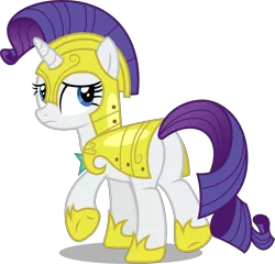 Size: 8000x7693 | Tagged: safe, artist:chrzanek97, derpibooru import, rarity, pony, unicorn, sparkle's seven, .svg available, absurd resolution, armor, butt, female, looking back, mare, plot, raised hoof, royal guard rarity, simple background, solo, transparent background, vector