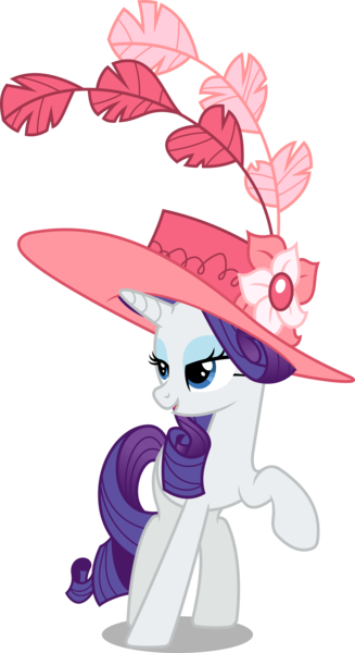 Size: 5457x10000 | Tagged: safe, artist:chrzanek97, derpibooru import, rarity, pony, unicorn, sweet and elite, .svg available, absurd resolution, female, giant hat, hat, mare, simple background, solo, transparent background, vector