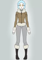 Size: 1200x1700 | Tagged: bomber jacket, clothes, derpibooru import, fluffy, fluffy outfit, human, humanized, jacket, oc, oc:winter gear, parka, safe, solo, unofficial characters only, warm clothing, winter clothes, winter coat, winter outfit