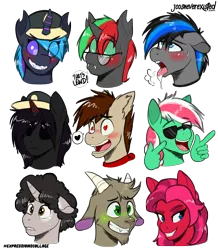 Size: 4093x4685 | Tagged: suggestive, artist:jcosneverexisted, derpibooru import, oc, oc:acid fire, oc:candor champion, oc:enderdan t'dark, oc:gardi the goat, oc:idle thoughts, oc:lucy (changeling), oc:pepper, oc:svebia haxsen, oc:swango, unofficial characters only, pony, blue changeling, female, male, red changeling