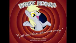Size: 1280x720 | Tagged: safe, derpibooru import, derpy hooves, pony, cute, derpabetes, derpybetes, i just don't know what went wrong, looney tunes, silly, that's all folks, underp
