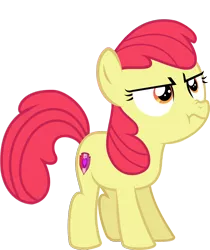 Size: 820x975 | Tagged: safe, artist:crystalmagic6, derpibooru import, edit, editor:slayerbvc, vector edit, apple bloom, earth pony, pony, accessory-less edit, cutie mark, female, filly, inkscape, missing accessory, nose wrinkle, request, scrunchy face, simple background, solo, the cmc's cutie marks, transparent background, vector