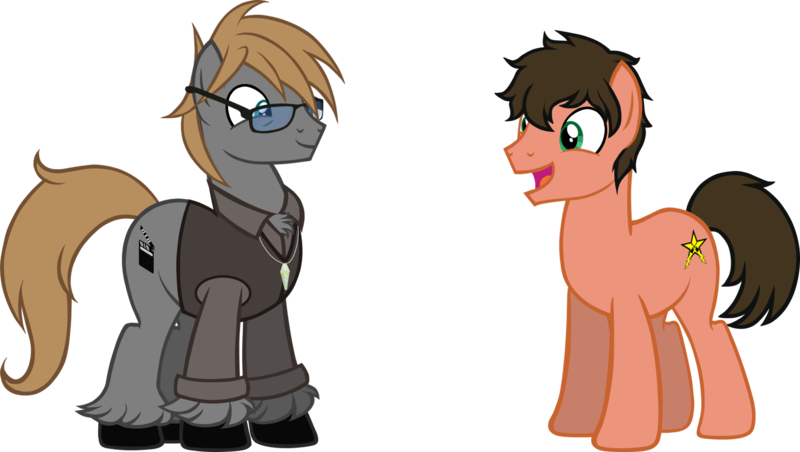 Size: 1992x1125 | Tagged: safe, artist:theeditormlp, derpibooru import, oc, oc:superstar, oc:the editor, unofficial characters only, earth pony, pony, glasses, male, simple background, stallion, sweater vest, transparent background, vector