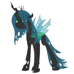 Size: 4688x4688 | Tagged: artist:besttubahorse, changeling, changeling queen, derpibooru import, female, grumpy, queen chrysalis, safe, simple background, solo, transparent background, transparent mane, transparent wings, vector, wings