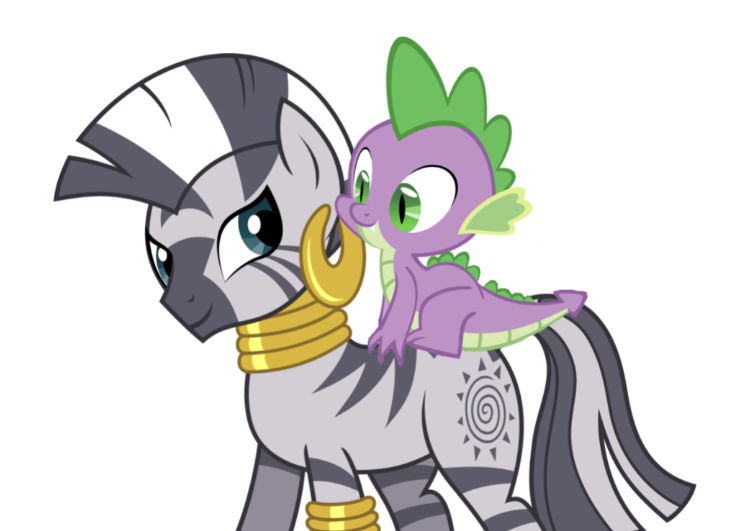 Size: 750x531 | Tagged: artist needed, safe, derpibooru import, edit, editor:undeadponysoldier, spike, zecora, earth pony, pony, zebra, female, male, mare, riding, shipping, simple background, spicora, straight, white background