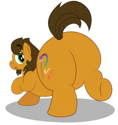 Size: 869x920 | Tagged: safe, artist:aleximusprime, derpibooru import, oc, oc:alex the chubby pony, pony, butt, chubby, cute, dat butt, dummy thicc, fat, flank, large butt, meme, perspective, plot, plump, sneaking, the ass was fat, thick