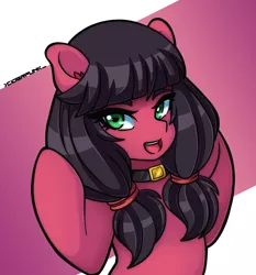 Size: 2240x2400 | Tagged: safe, artist:ciderpunk, derpibooru import, oc, oc:macdolia, pony, choker, cute