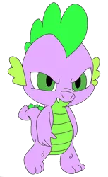 Size: 626x1024 | Tagged: angry, colored, color edit, derpibooru import, dragon, edit, editor:undeadponysoldier, fangs, male, my little pony: the movie, safe, simple background, solo, spike, spike is not amused, transparent background, unamused, vector