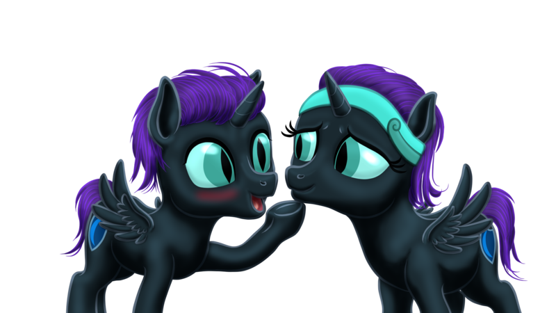 Size: 1920x1080 | Tagged: safe, artist:vasillium, derpibooru import, oc, oc:nox (rule 63), oc:nyx, unofficial characters only, alicorn, pony, accessories, adorable face, adorkable, alicorn oc, blushing, brother, brother and sister, closed mouth, clothes, colt, cute, cutie mark, diabetes, dialogue, dork, eyelashes, eyes open, family, female, filly, happy, heart, heartwarming, hoof under chin, horn, lidded eyes, looking, looking at each other, male, moon, nostrils, nyxabetes, oc x oc, one hoof raised, open mouth, prince, princess, r63 paradox, romance, romantic, royalty, rule 63, rule63betes, self paradox, self ponidox, selfcest, shield, shipping, sibling bonding, sibling love, siblings, simple background, sister, smiling, standing, talking, transparent background, twins, wall of tags, wings